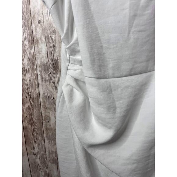 ZARA 🤍 White Draped Slip Dress | Size L NWOT | Effortless 🔥 - Picture 3 of 3